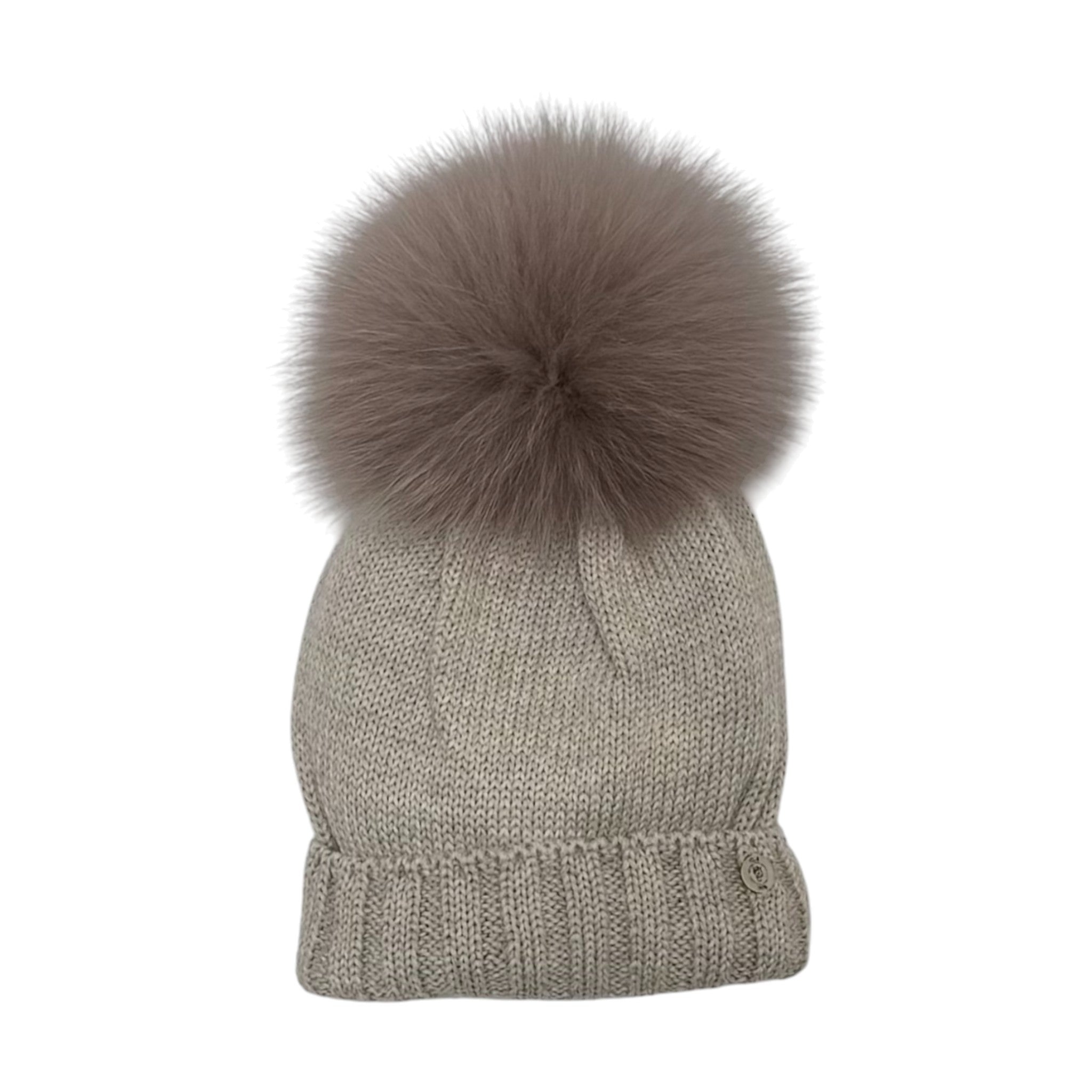 Cappello Pom Pon Volpe Avorio CT3443VA/S