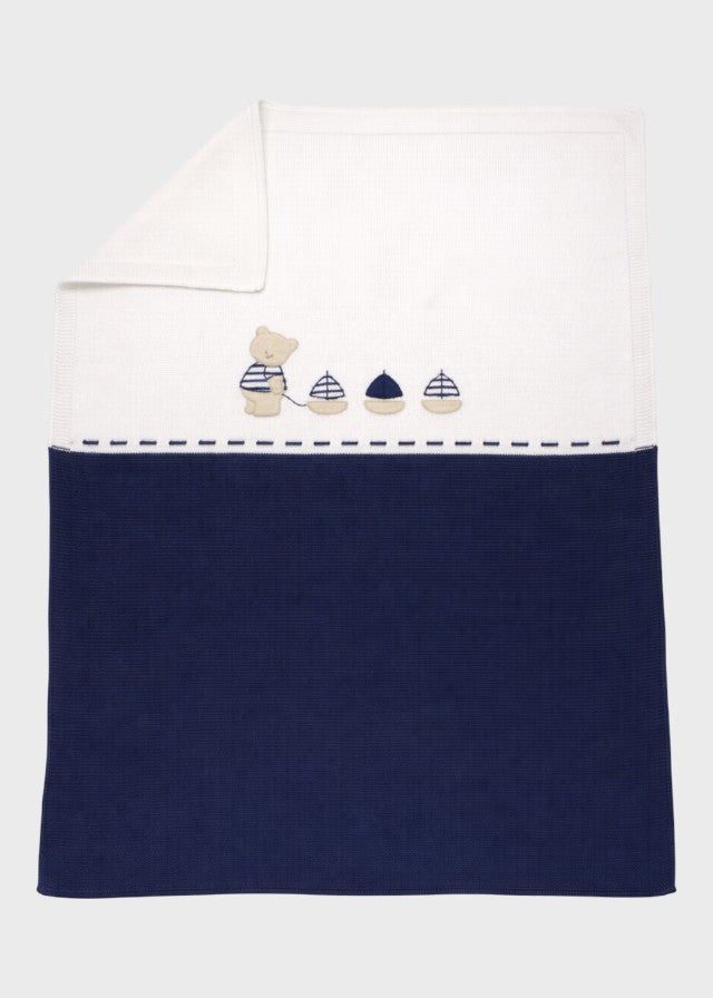 Baumwolldecke „Blauer Bär“ 198-B