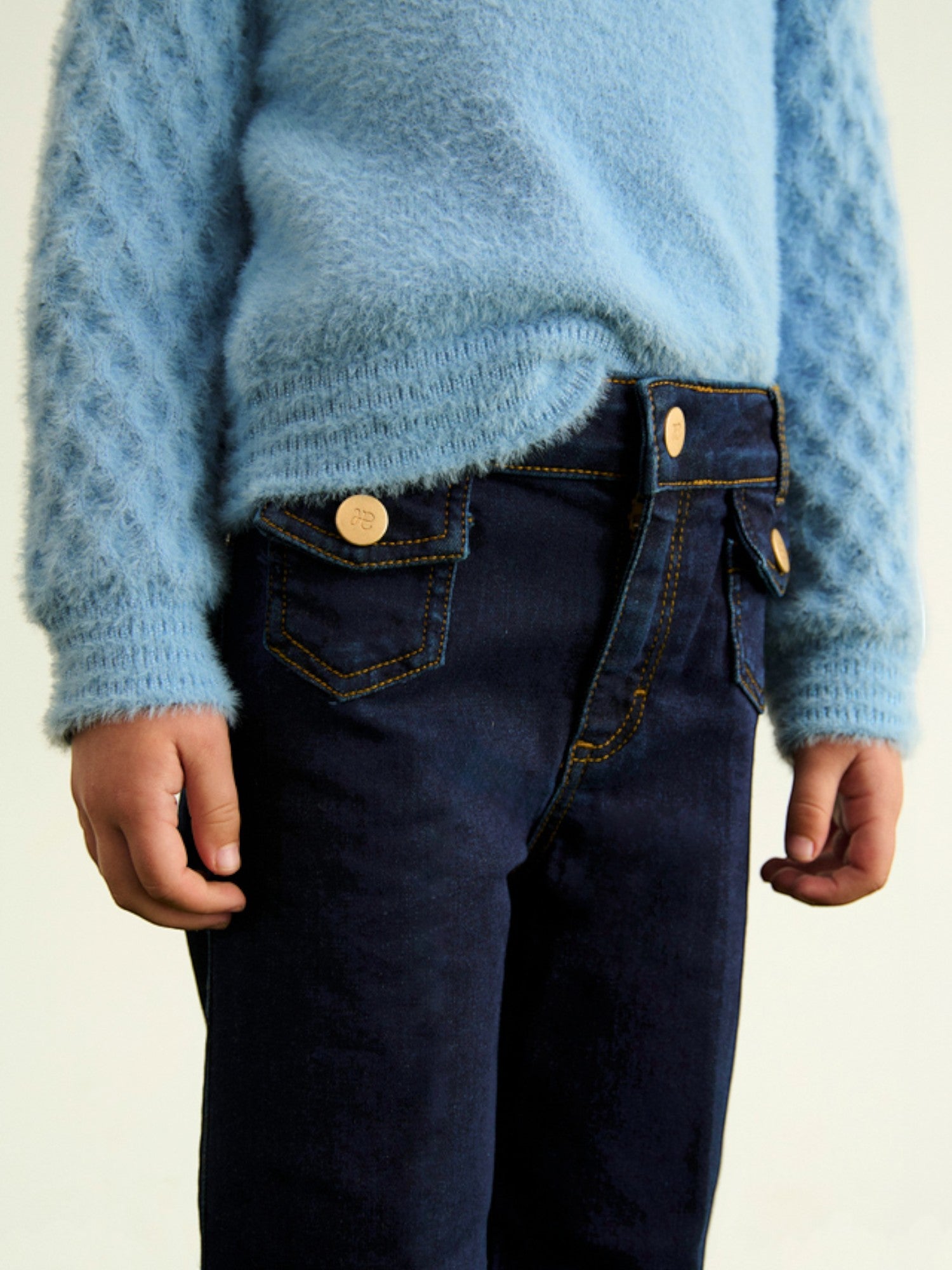 Pantalone denim palazzo Bimba Blu 5722/5 -  NANU' BABY