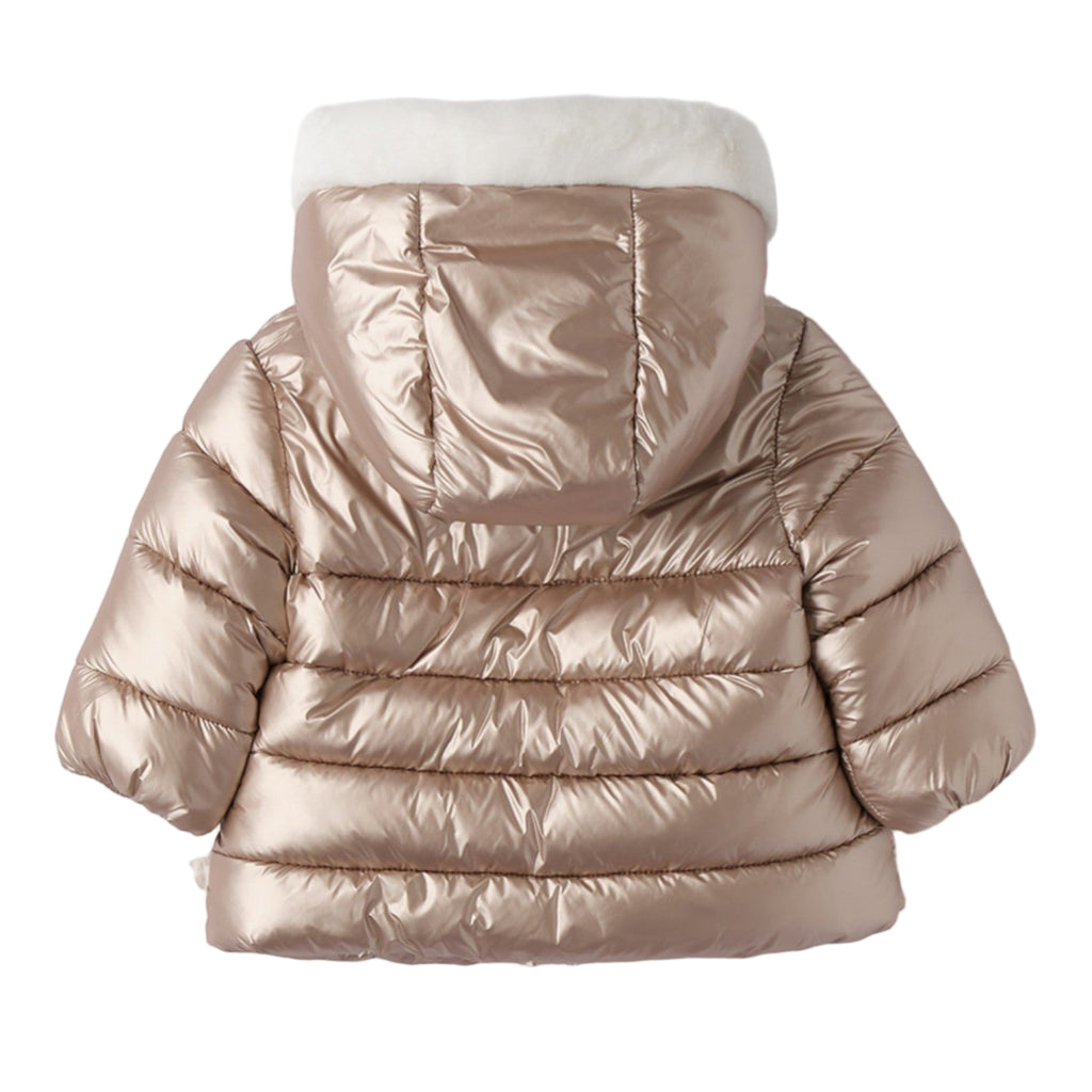 Giubbotto Imbottito Tessuto Termico Bimba Beige 3F738/941 -  NANU' BABY