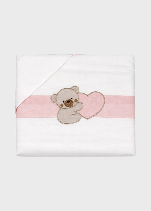 Set Lenzuolo Cotone Orsetto Cuore LL1210