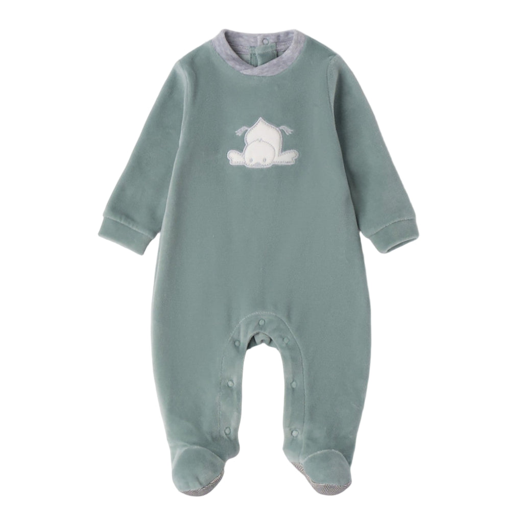 Tutina Intera Con Piede Neonato Verde 3F647/4136 -  NANU' BABY