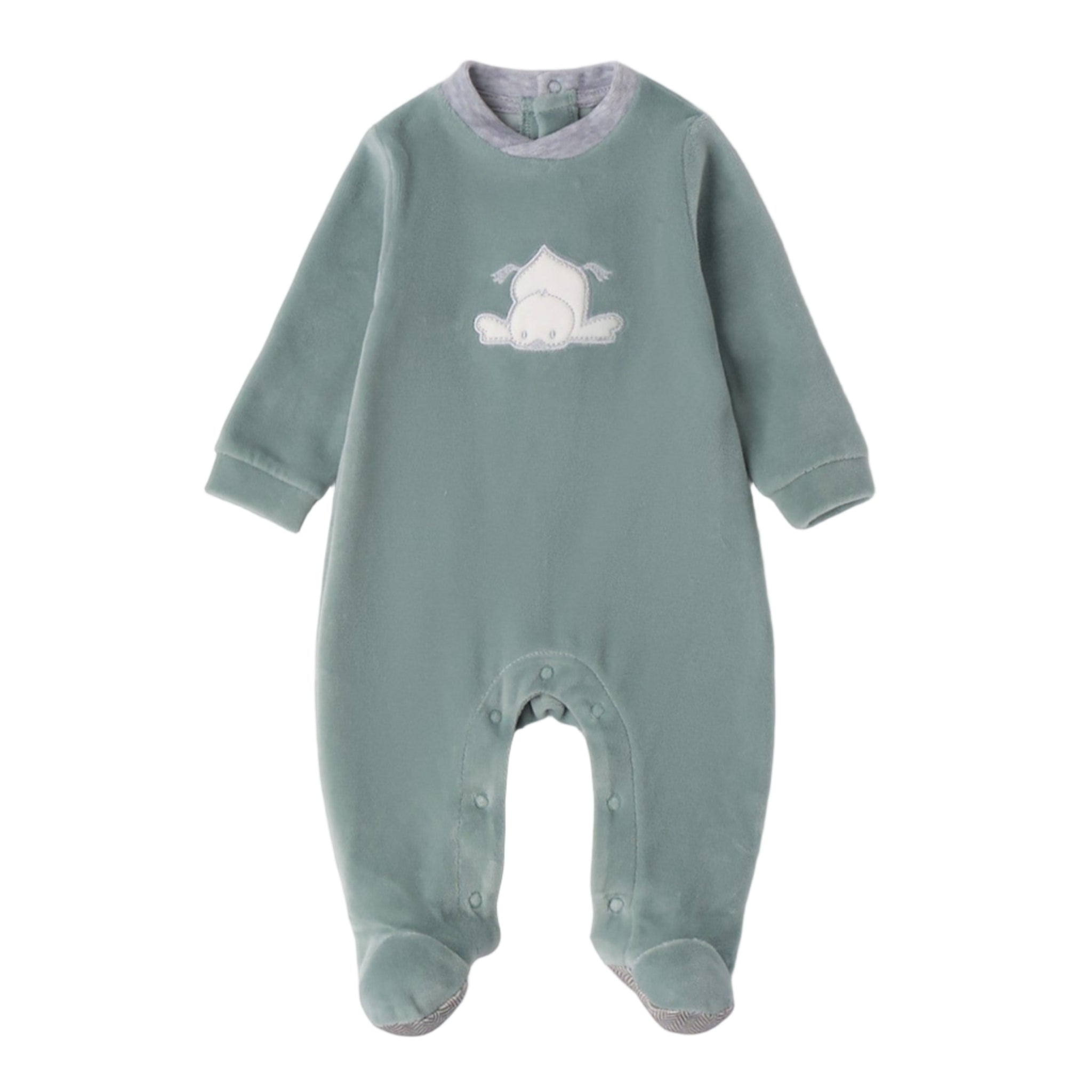 Tutina Intera Con Piede Neonato Verde 3F647/4136 -  NANU' BABY