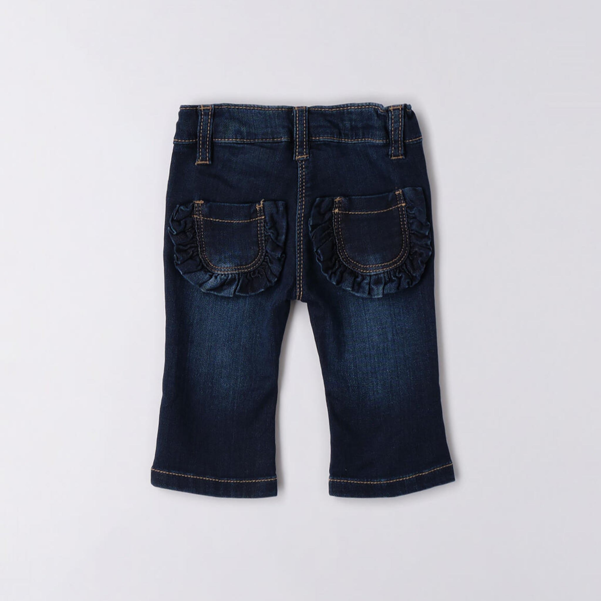 Baby Girl's Stretch Cotton Denim Jeans, Blue, 3F740/7750