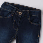 Baby Girl's Stretch Cotton Denim Jeans, Blue, 3F740/7750