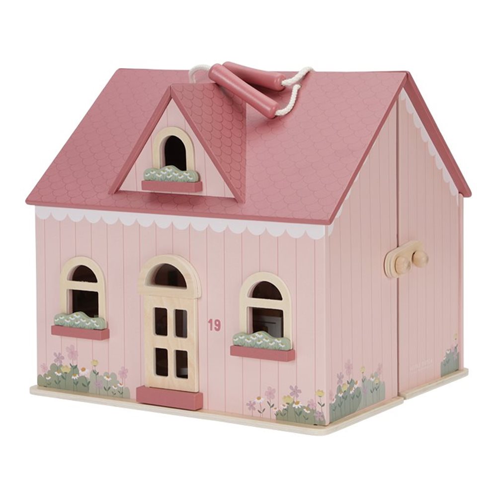 Casa delle bambole portatile in legno  MULTICOLORE LD7116