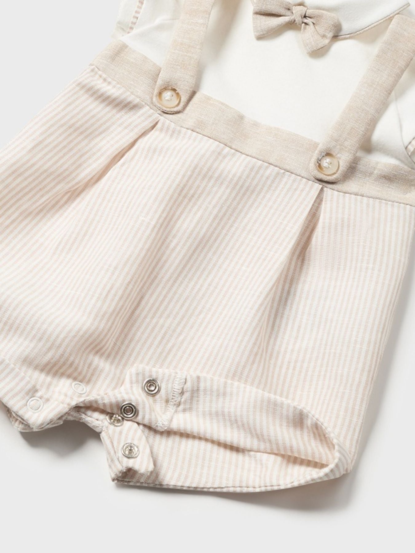 Tutina corta con bretelle Bimbo BEIGE 1636
