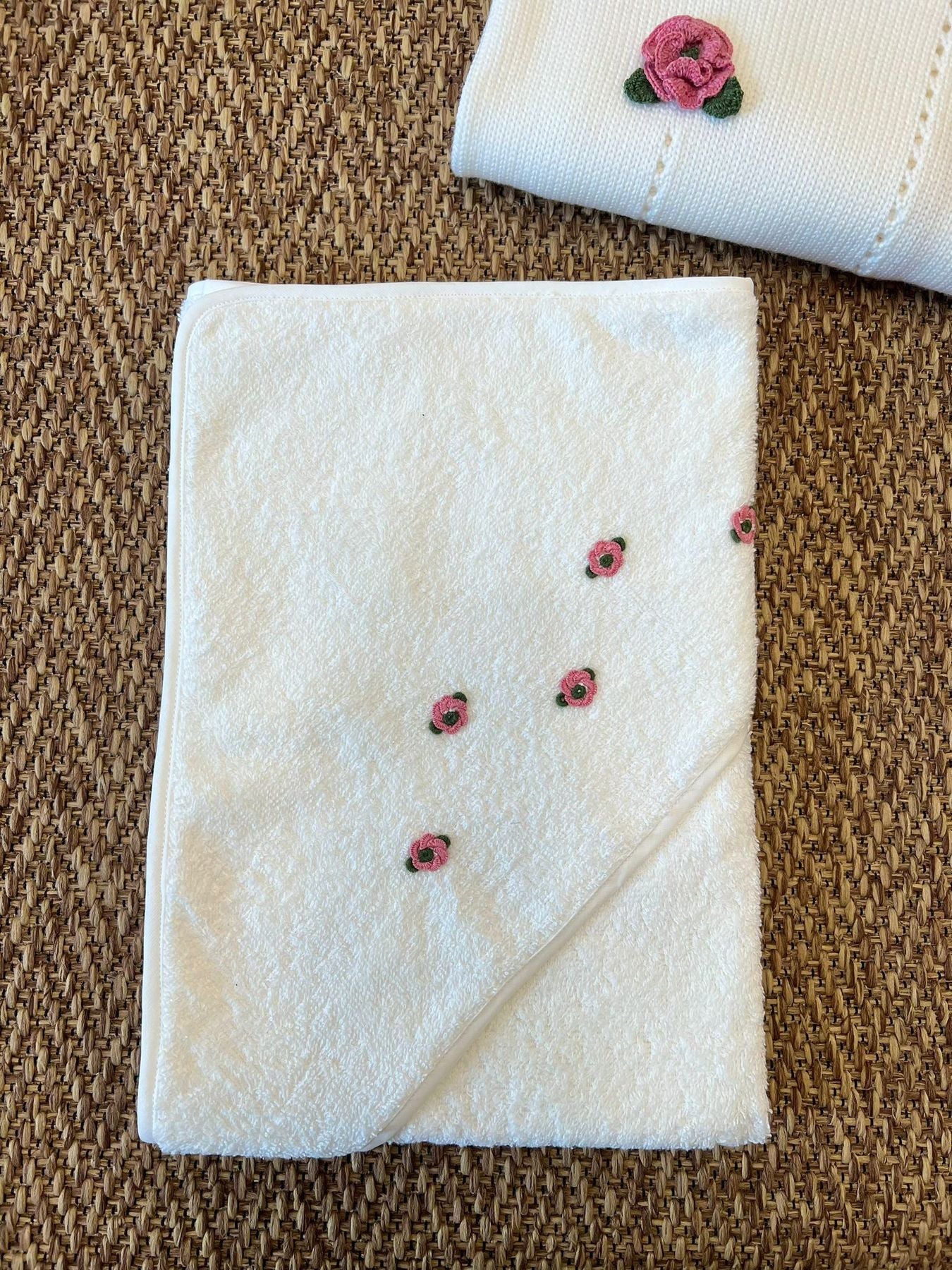 Accappatoio Fiori Neonata AVORIO ALMA/602