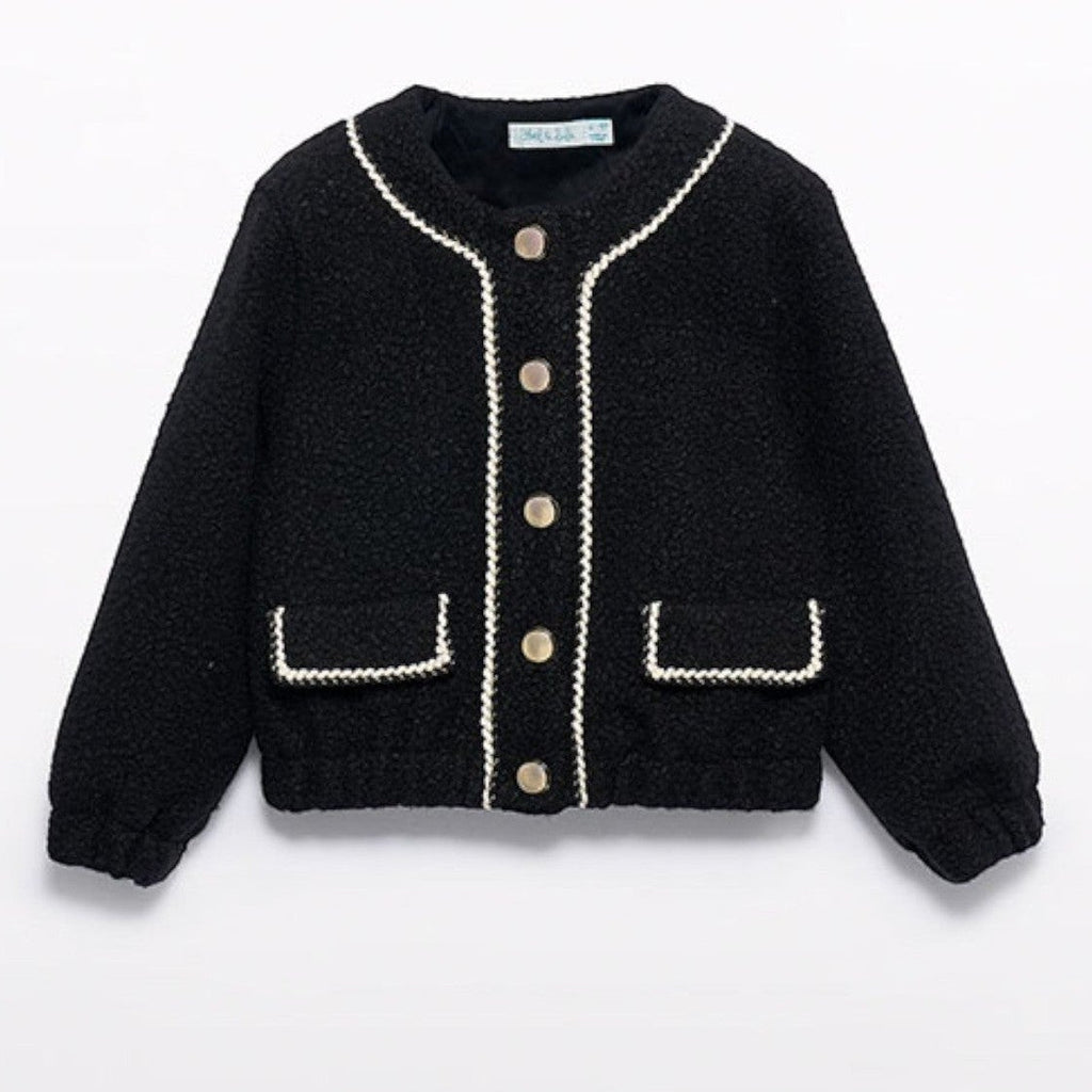 Giacca pellicciotto Bimba Nero 5843/8 -  NANU' BABY