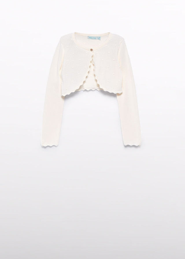 Cotton Shrug with Scalloped Edge 5382/35