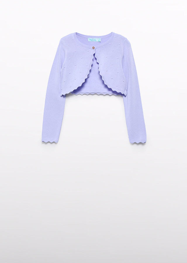 Cotton Shrug with Scalloped Edge 5382/34