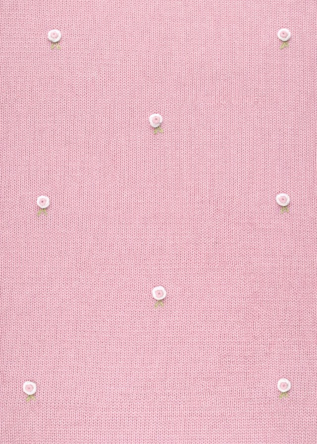 Coperta Fiorellini Ricamati TERESA Rosa Cipria