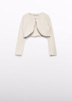 Cotton Shrug with Scalloped Edge 5382/32