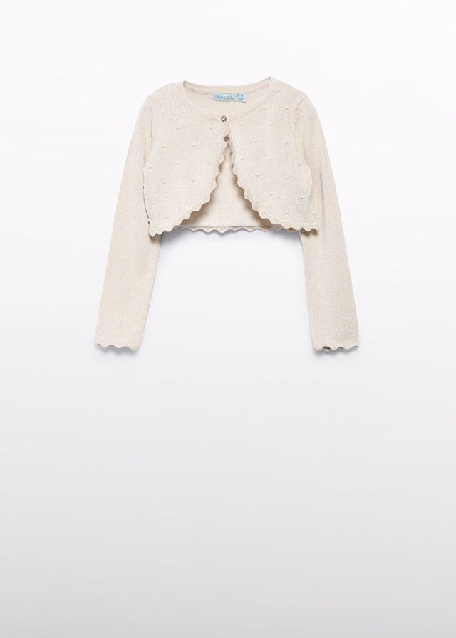 Cotton Shrug with Scalloped Edge 5382/32