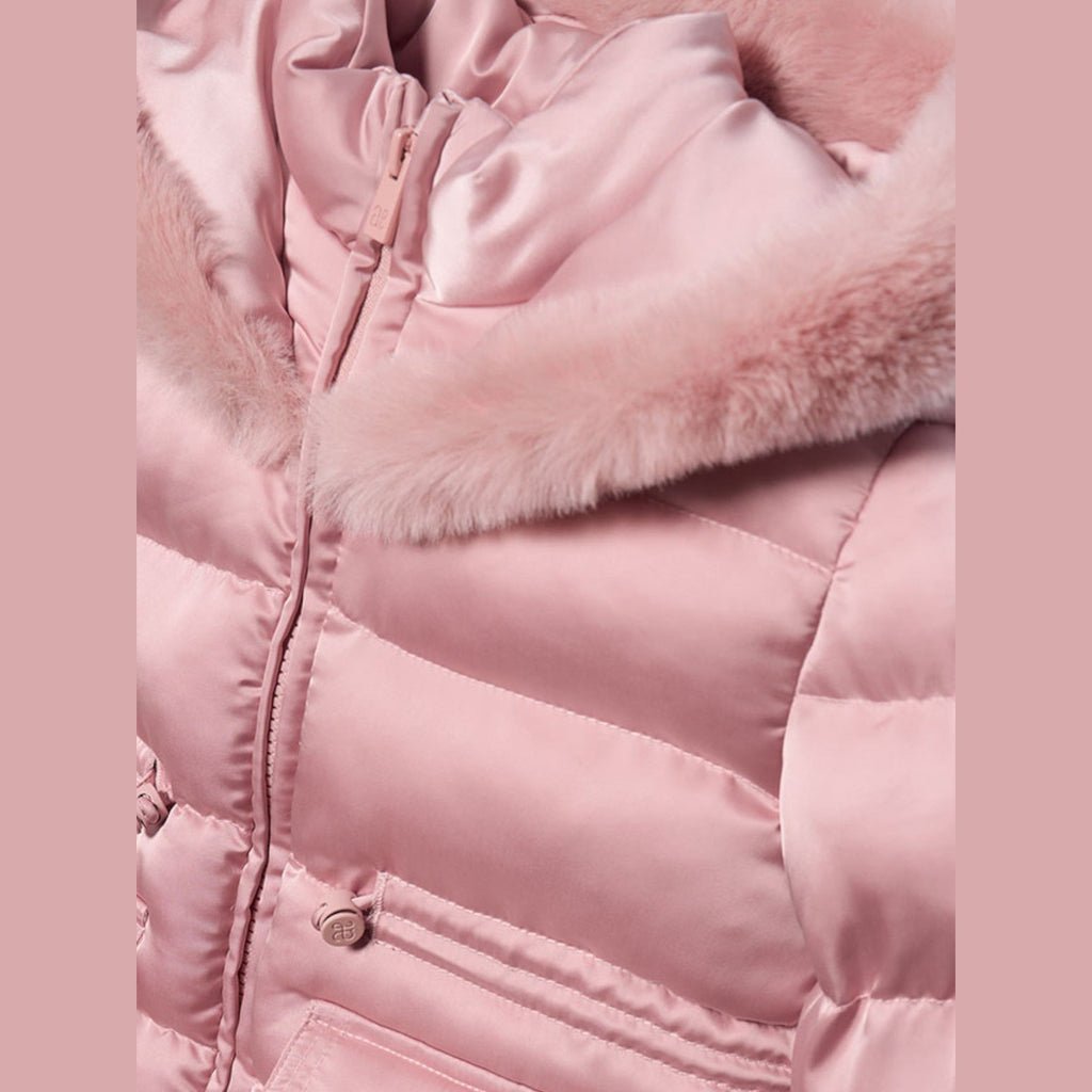 Giubbotto satinato pelo Bimba Rosa 5849/15 -  NANU' BABY
