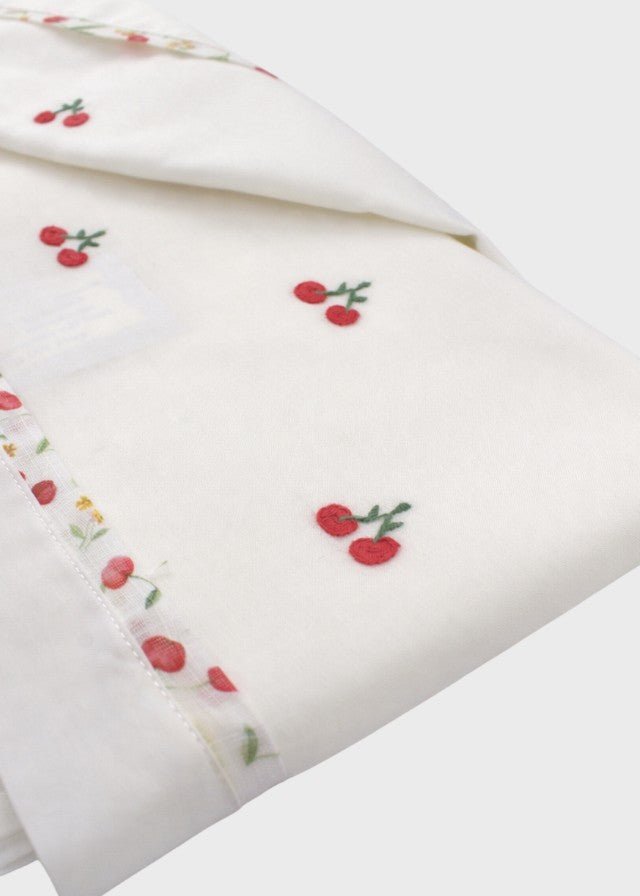 Lenzuolino Ciliegine Cotone Avorio CHERRY/LN corredino e abbigliamento neonato | NANU' BABY