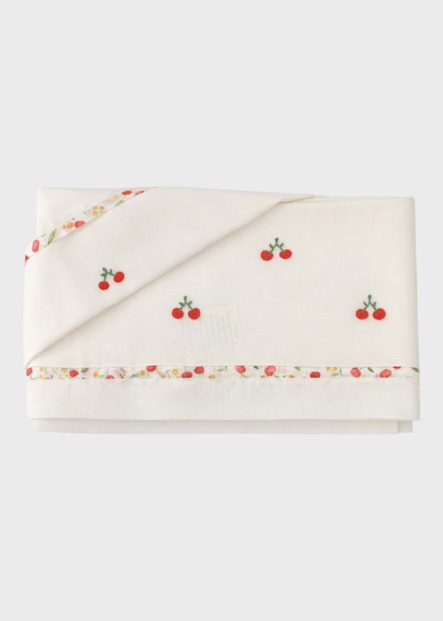 Lenzuolino Ciliegine Cotone Avorio CHERRY/LN corredino e abbigliamento neonato | NANU' BABY