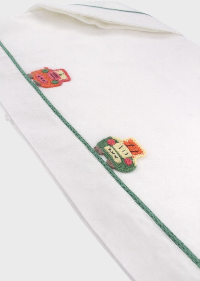 Lenzuolino Cotone Macchinina Verde CETIN/LN - V corredino e abbigliamento neonato | NANU' BABY