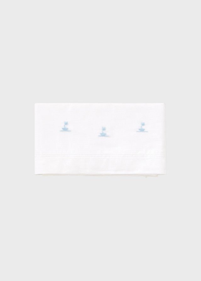 Lenzuolino Ricamato Batista Bianco ATIP/LN corredino e abbigliamento neonato | NANU' BABY