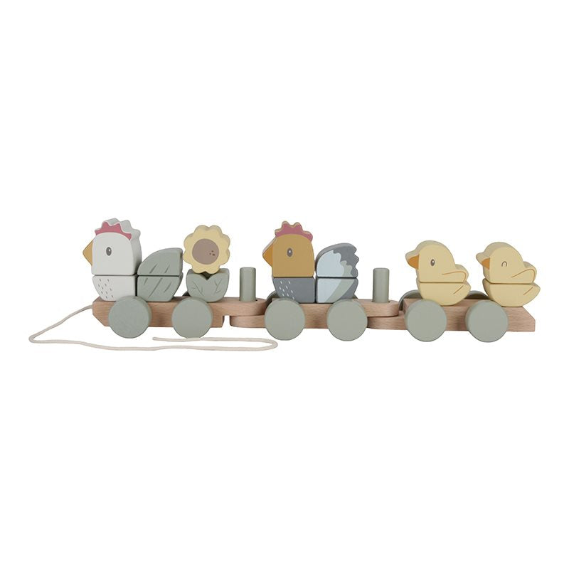Trenino impilabile Pollo Piccola Fattoria  MULTICOLORE LD7135