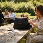 Schwarzer LOVE BAG Umstandsrucksack – Premium-Material