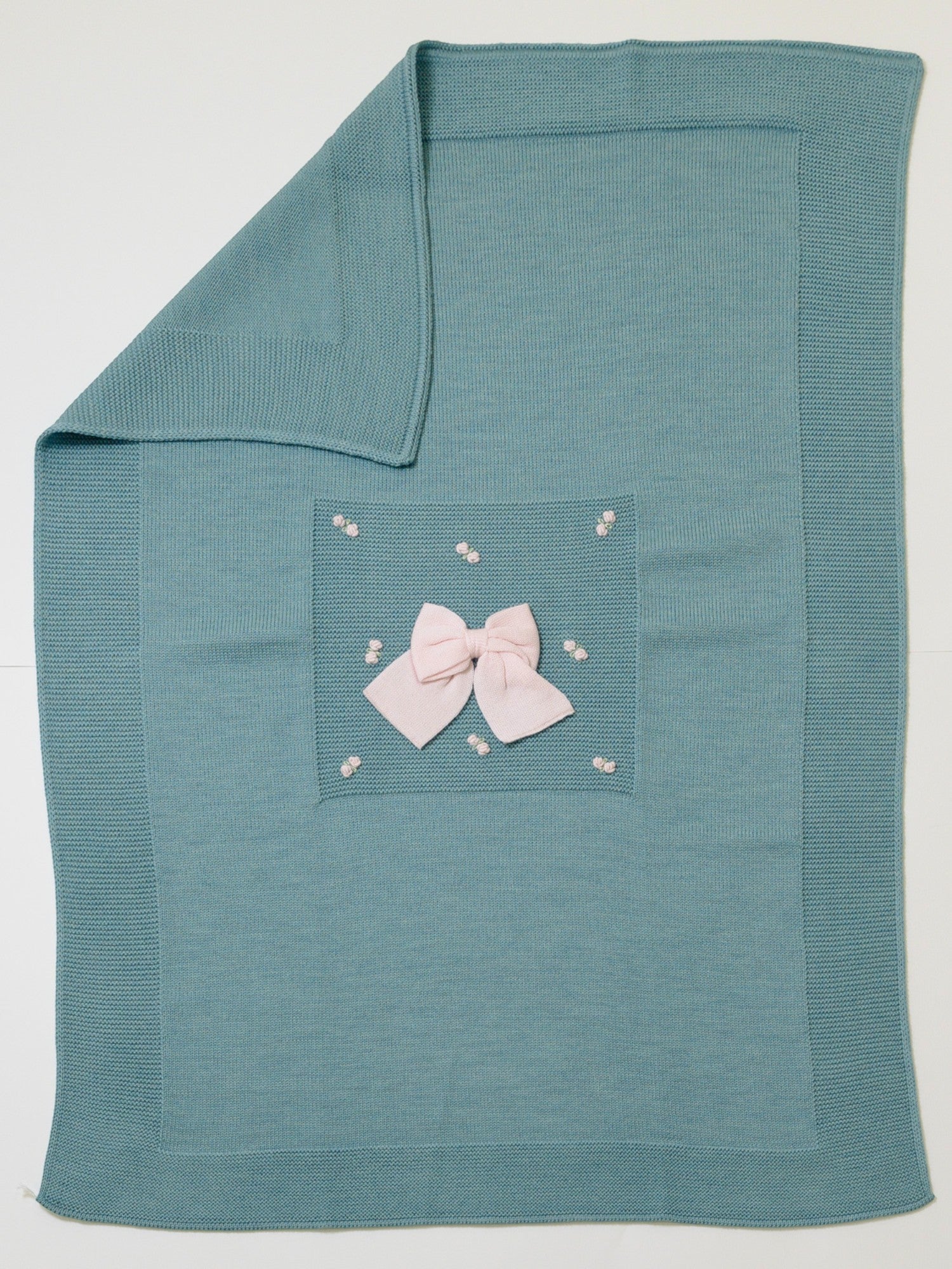 Coperta Roselline Neonata Verde ROSELLINE/104-V -  NANU' BABY