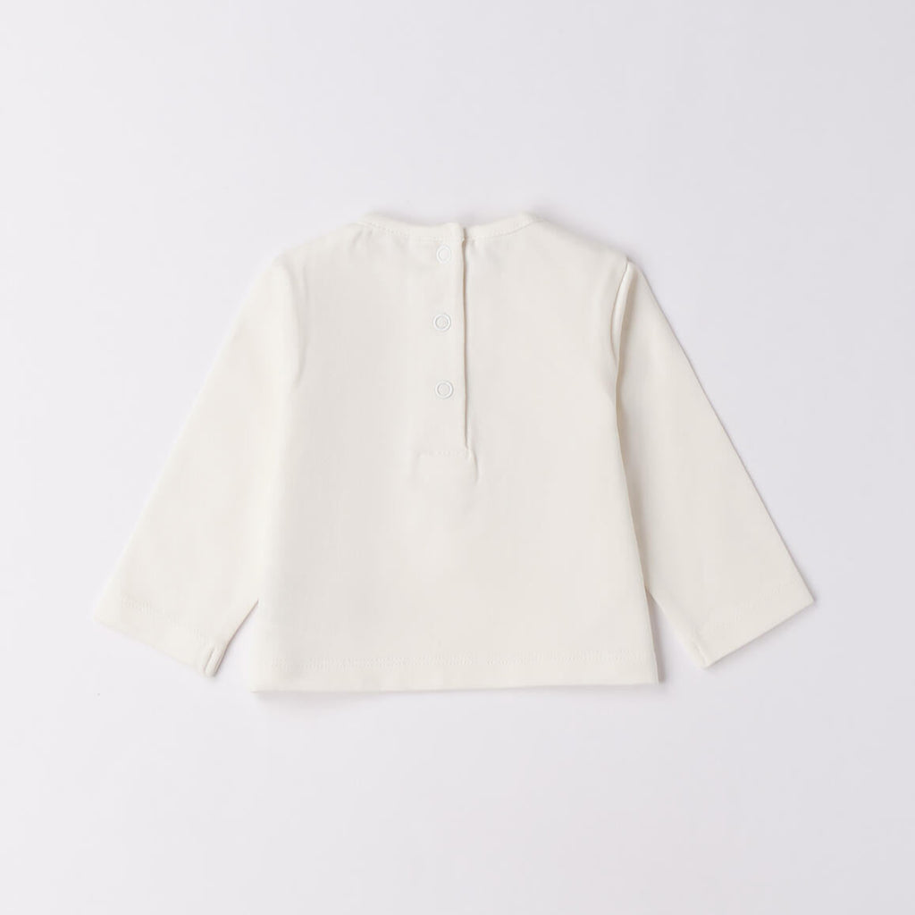 Jersey T-Shirt, Stretch Cotton, Short Sleeves, Girl's, White, 3F718/112