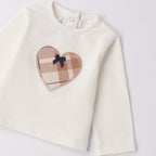 Jersey T-Shirt, Stretch Cotton, Short Sleeves, Girl's, White, 3F718/112