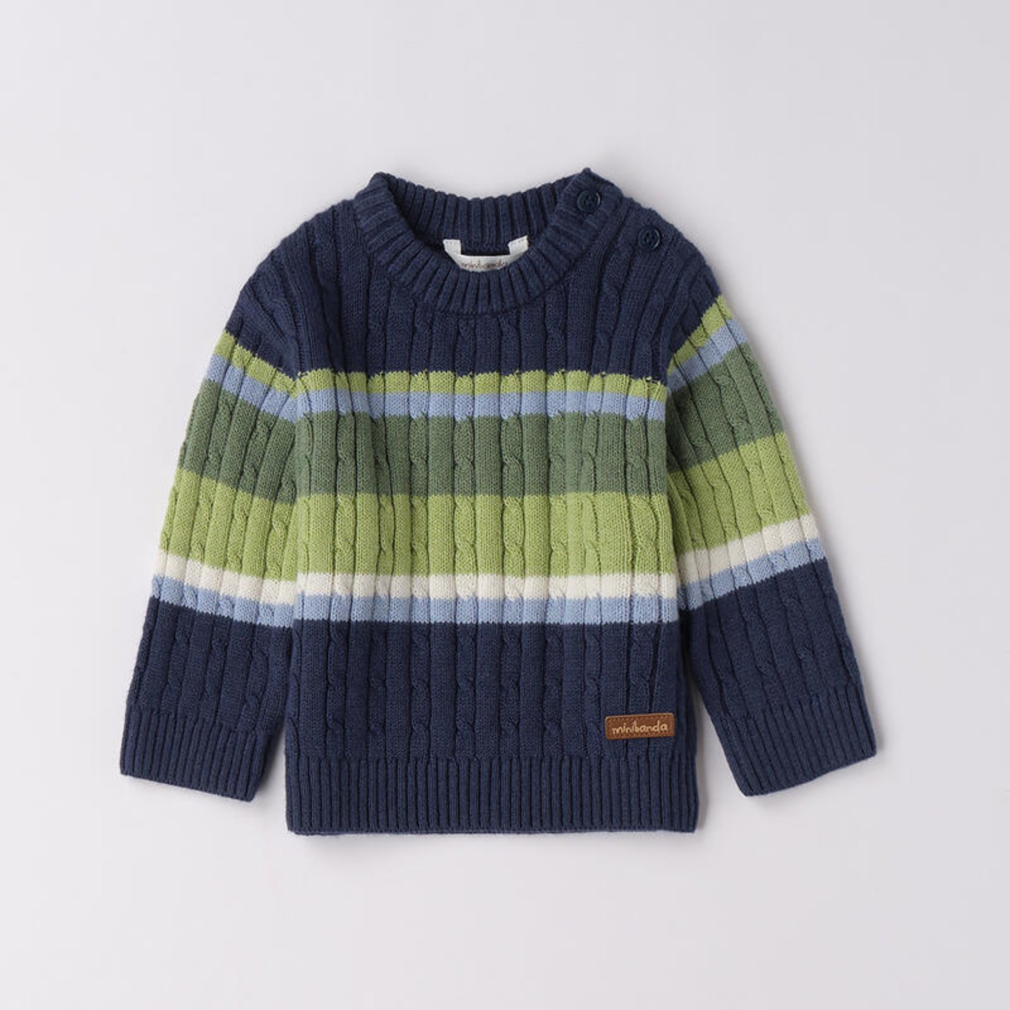 Maglioncino Tricot Cotone Lana Bimbo Blu 3F655/3656