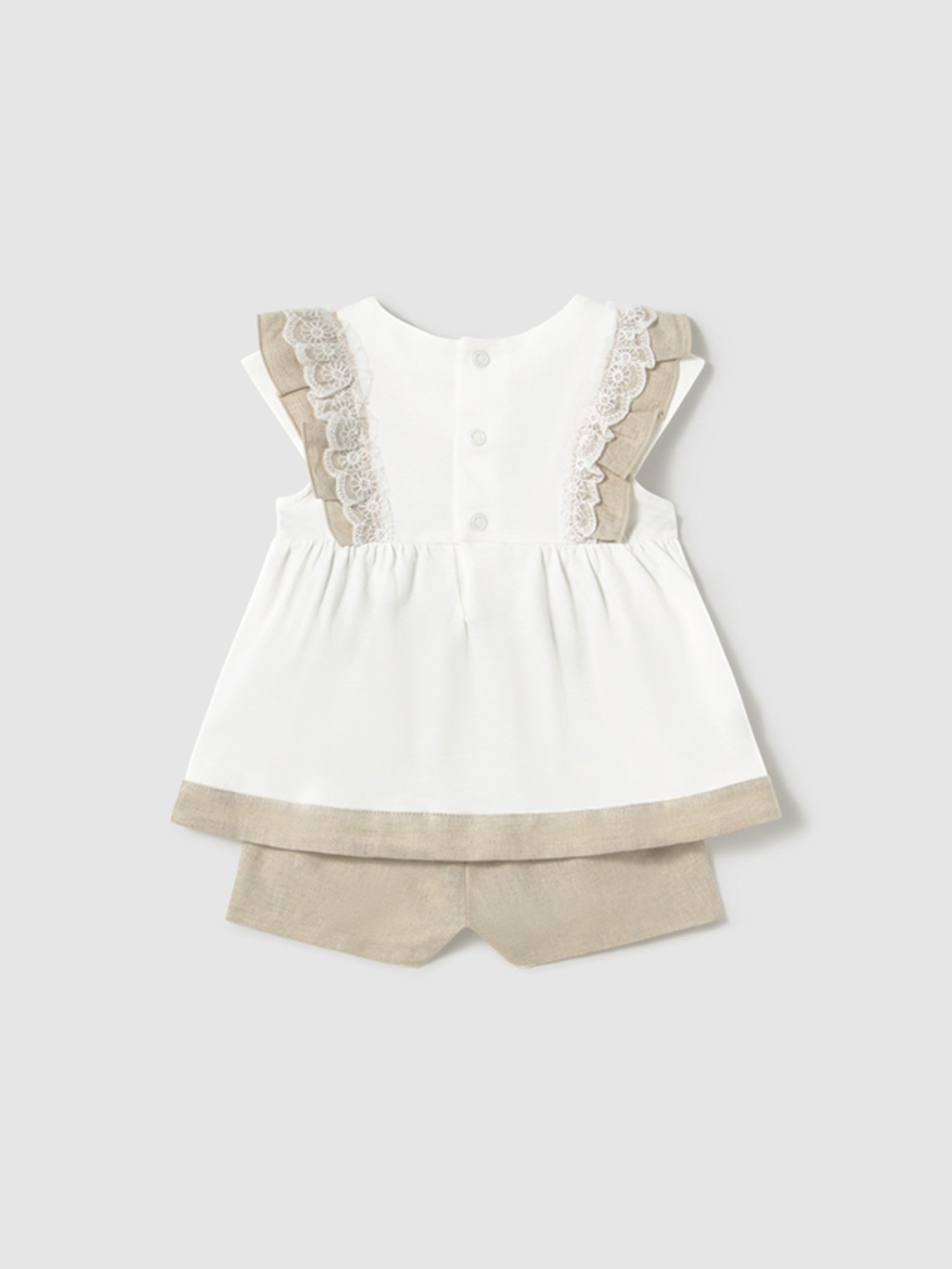 Compl. bermuda combinato lino Bimba AVORIO 1236/10