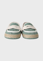 Mocassino Lino Elegante Verde SM41159/T37/V corredino e abbigliamento neonato | NANU' BABY