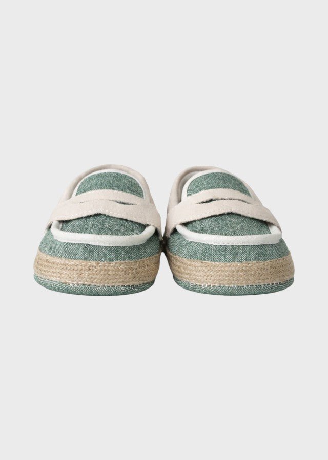 Mocassino Lino Elegante Verde SM41159/T37/V corredino e abbigliamento neonato | NANU' BABY