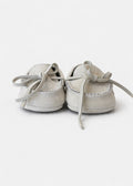 Mocassino Pelle Scamosciata Bianco SM4180T/T04/B corredino e abbigliamento neonato | NANU' BABY