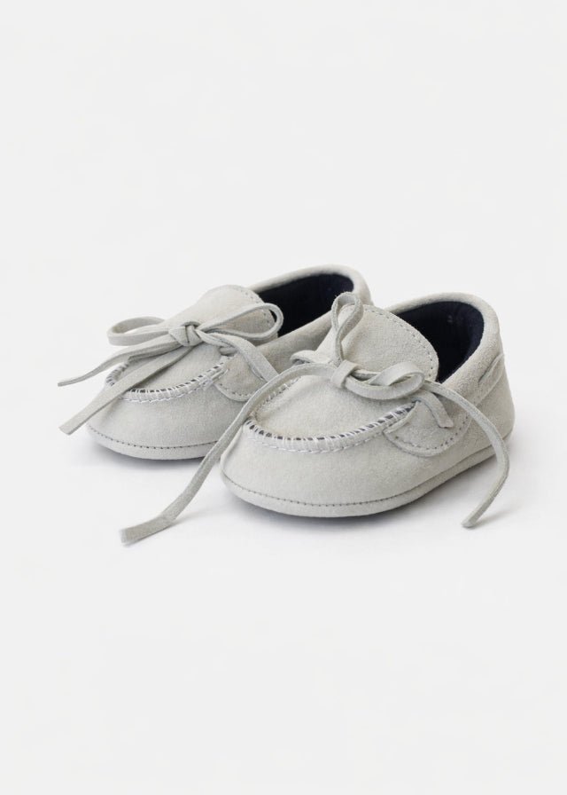 Mocassino Pelle Scamosciata Bianco SM4180T/T04/B corredino e abbigliamento neonato | NANU' BABY