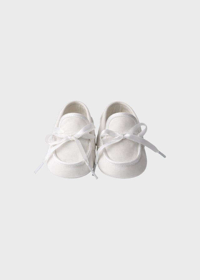Mocassino Raso Cerimonia Bianco SM4360/20 corredino e abbigliamento neonato | NANU' BABY