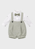 Green Bow Tie Shorts Set