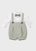 Green Bow Tie Shorts Set