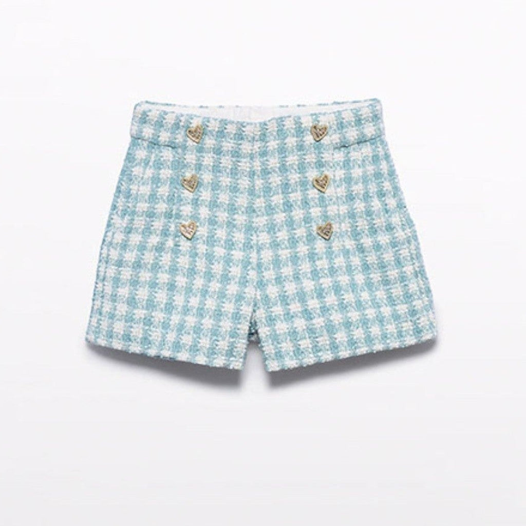 Bermuda quadri lurex Bimba Verde 5719/9 -  NANU' BABY