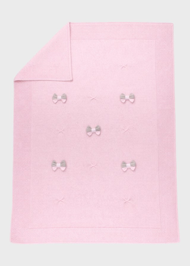 Coperta Cotone Fiocchi Rosa 181-R