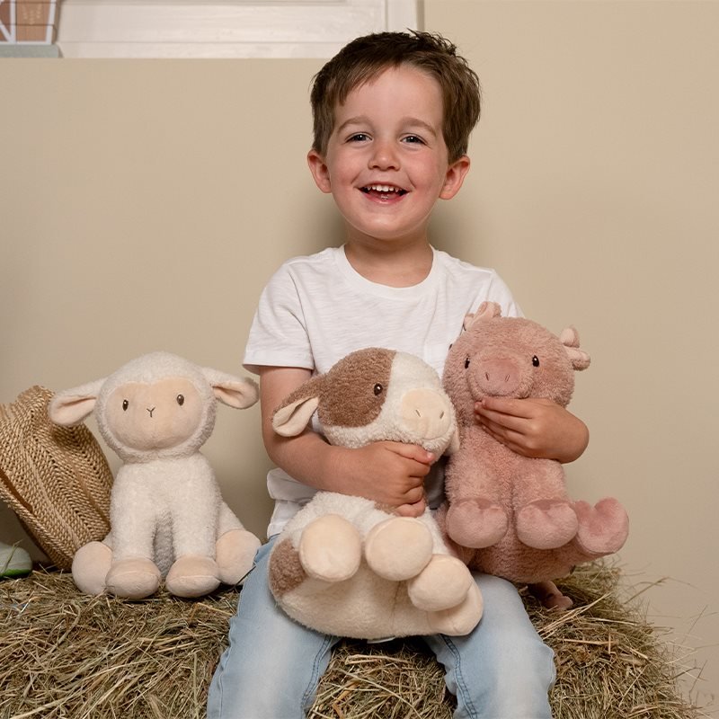 Mucca da coccolare 17 cm Piccola fattoria MULTICOLORE LD8830 corredino e abbigliamento neonato | NANU' BABY