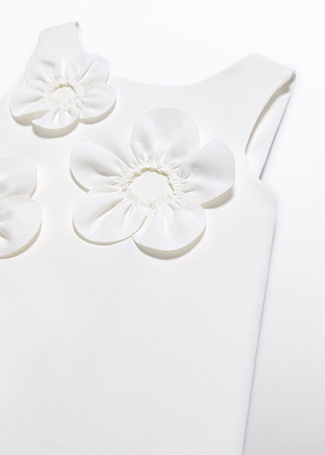 Abito Fiori Bordo Smerlato 5055/3