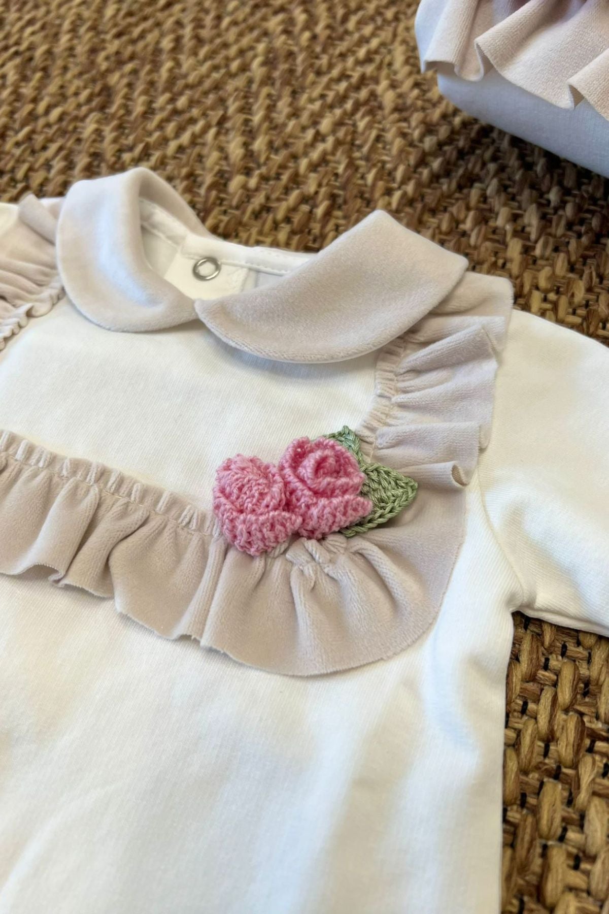 Tutina Roselline Neonata VANIGLIA IG1014 -  NANU' BABY