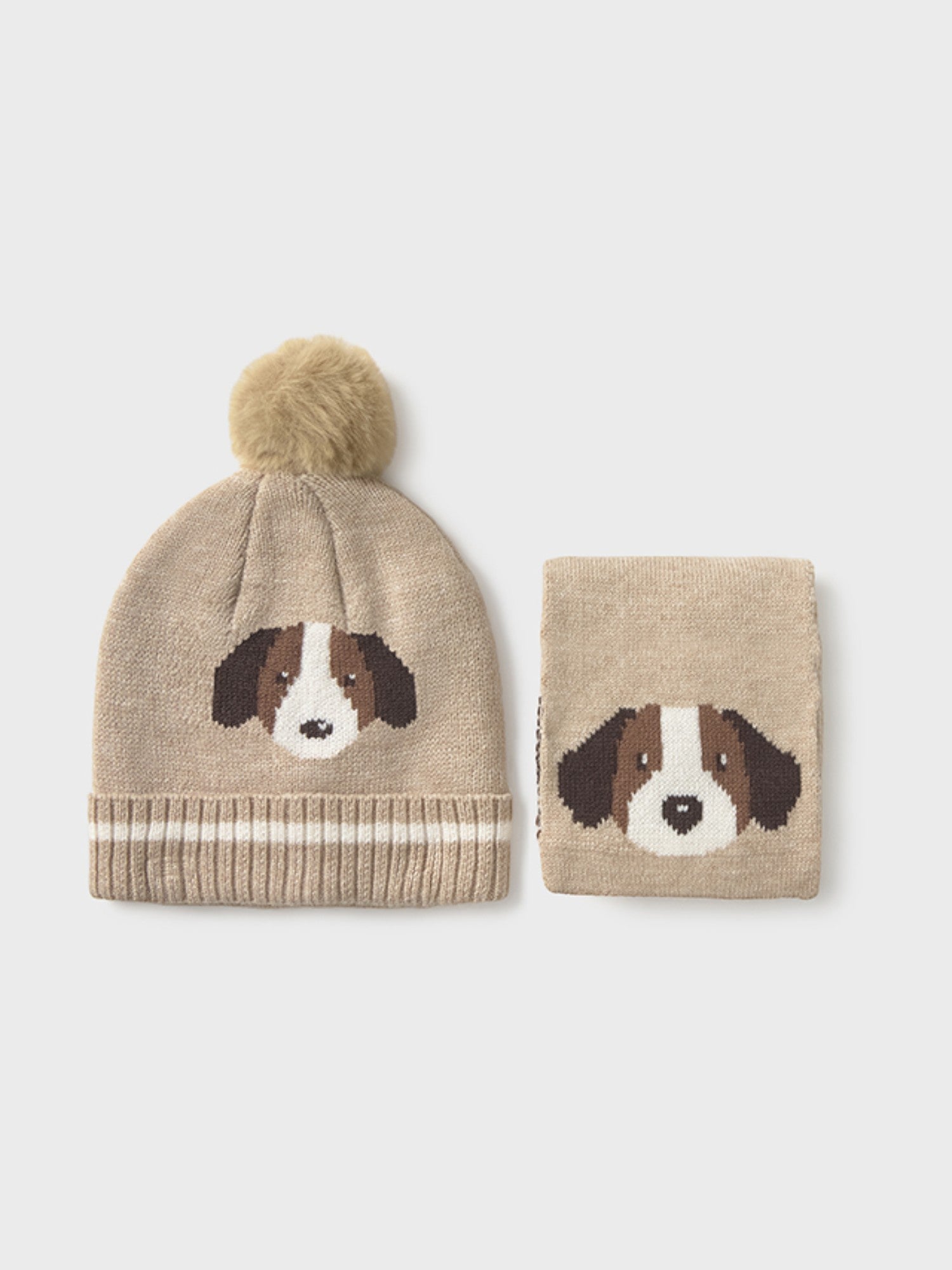 Comp.cappello e sciarpa  Beige 10018/62 -  NANU' BABY