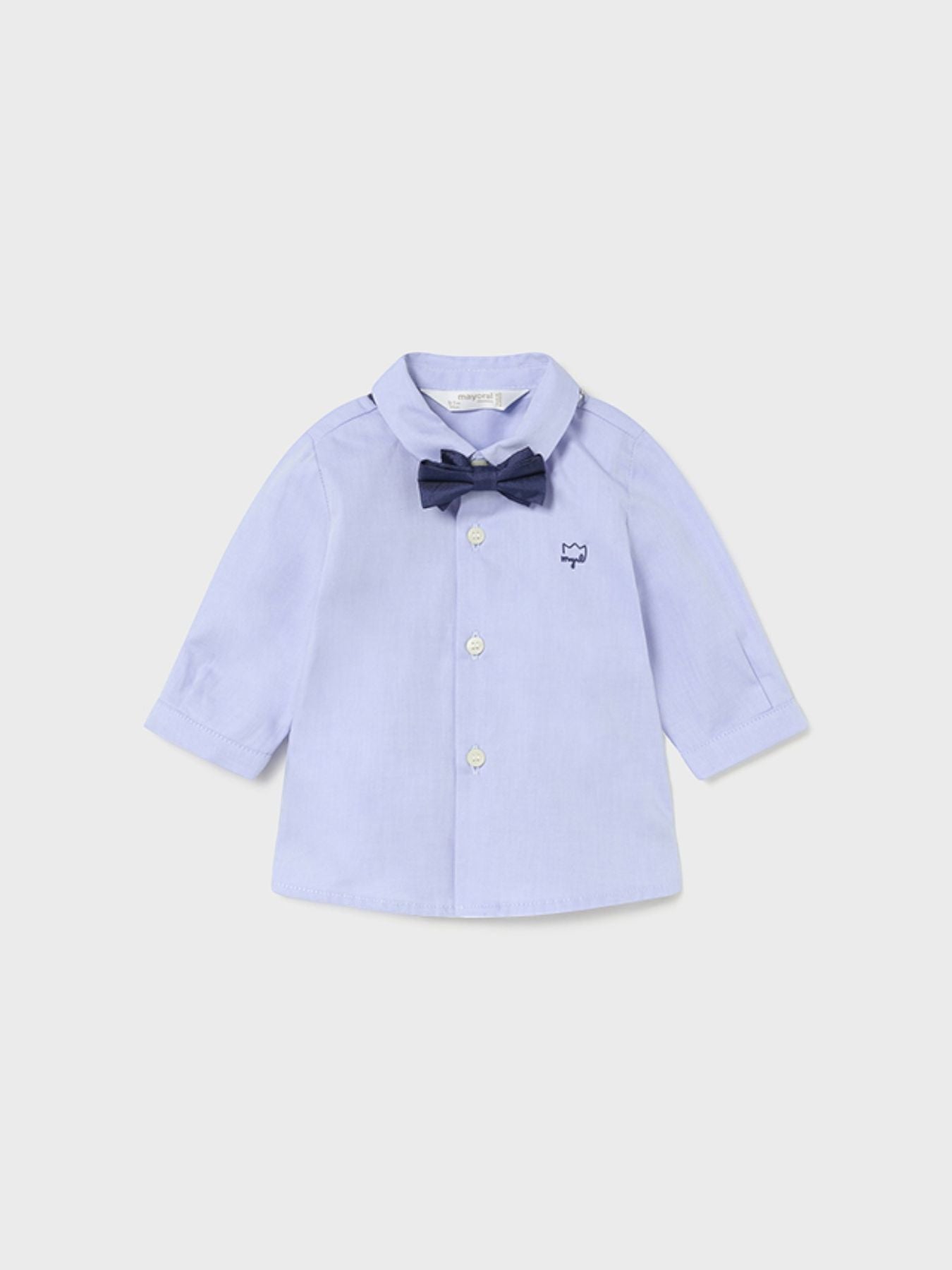 Camicia m/l con papillon Bimbo CIELO 1J-2180/CL -  NANU' BABY