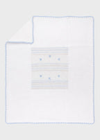 Sky Blue Smocked Blanket EK6580/C