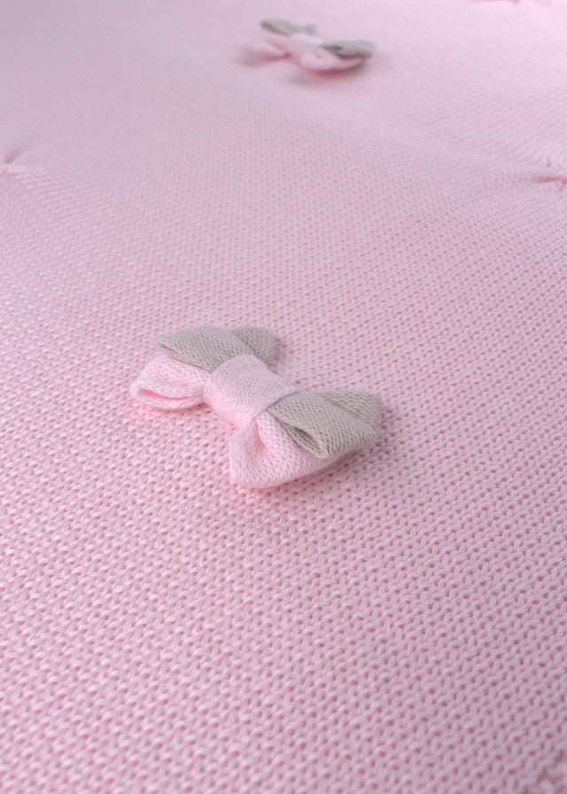 Coperta Cotone Fiocchi Rosa 181-R