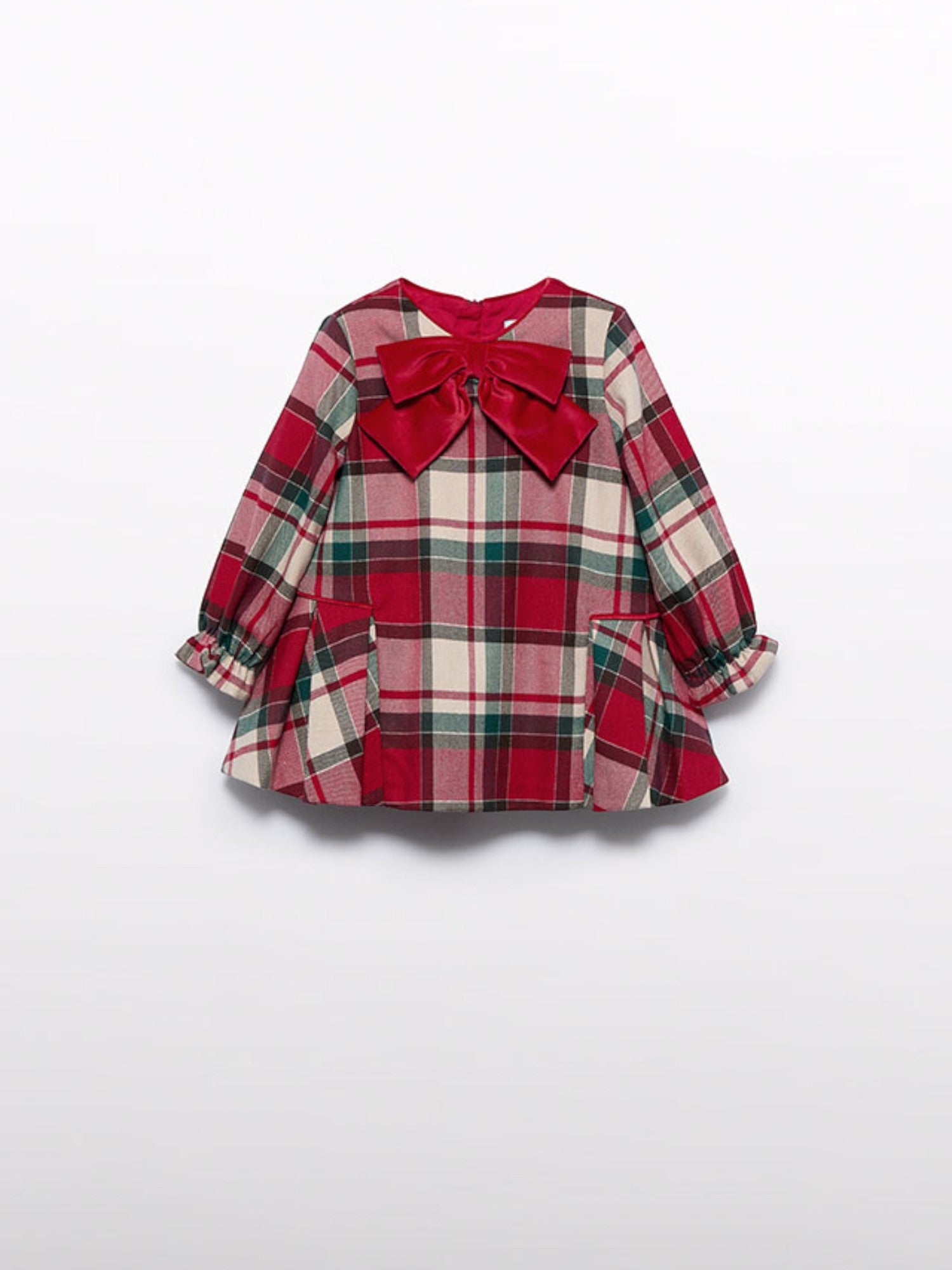 Abito quadri Bimba Rosso 5509/2 -  NANU' BABY