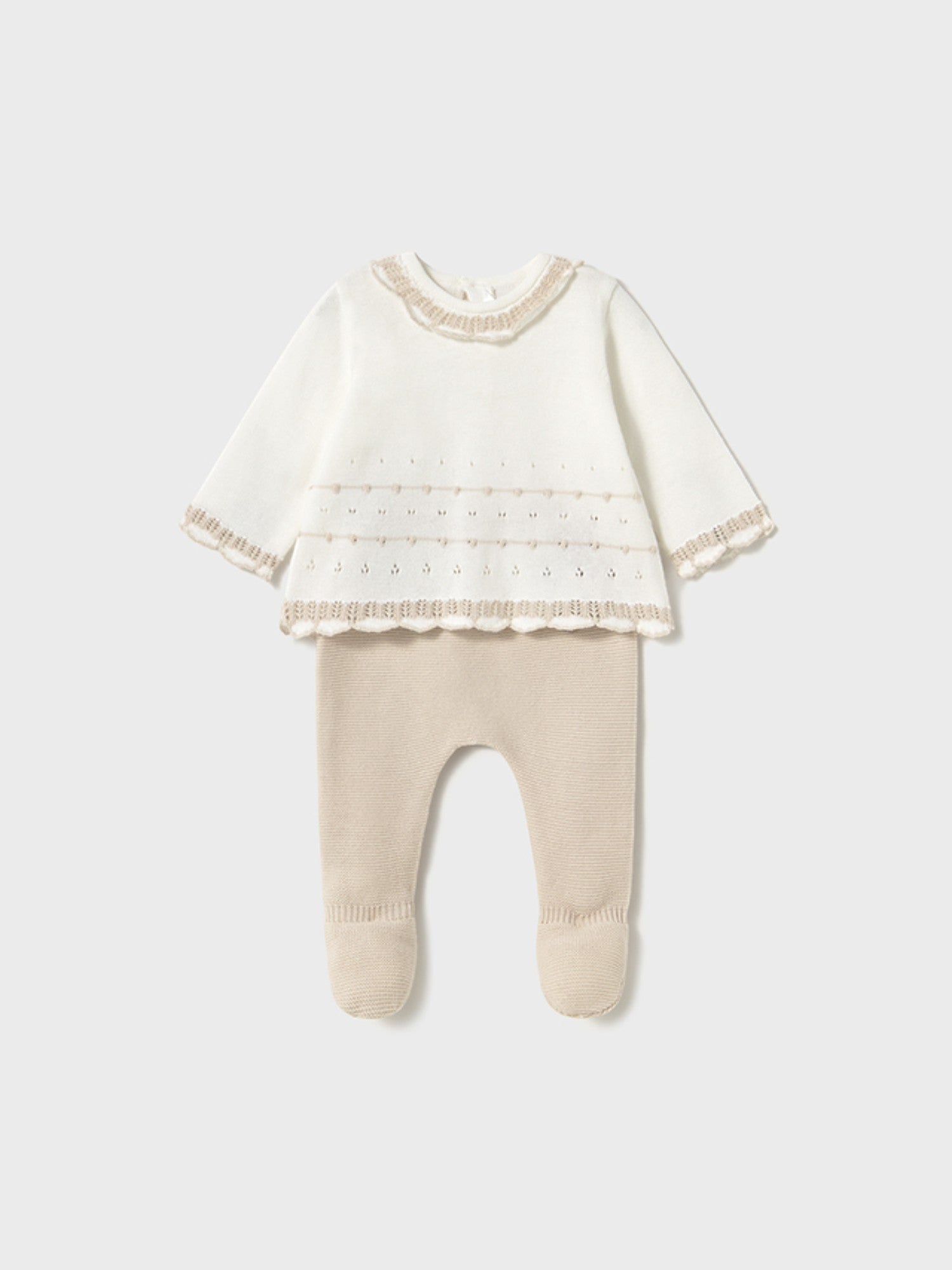 Completo ghettina maglia Neonata BEIGE 1587 /BE