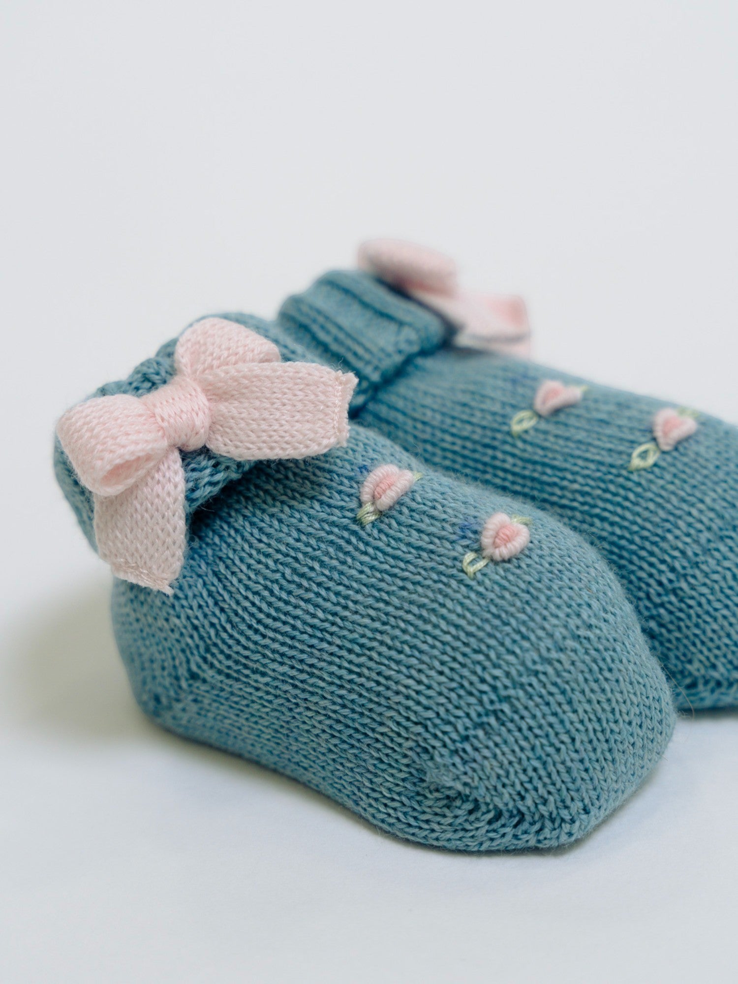 Babbucce Love Flower Neonata VERDE LOVE FLOWER 700 -  NANU' BABY