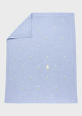 Cotton Blanket with Peanut Polka Dots Sky Blue EK5680